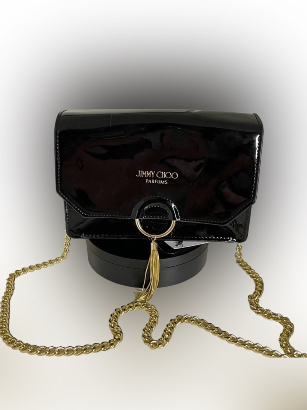 Jimmy Choo Parfums Holiday Black Patent Purse Bag Limited Edition